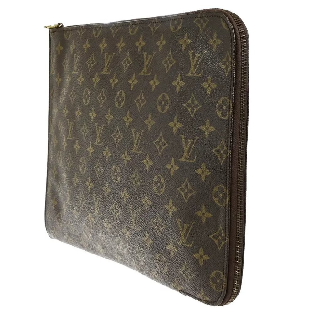 LOUIS VUITTON Poche Documents Business Clutch Bag Monogram - Picture 3 of 13